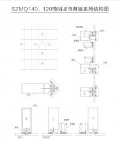 幕墻系列SZMQ140、120橫明豎隱系列