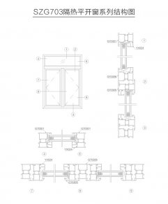 穿條隔熱系列SZG703隔熱平開(kāi)窗